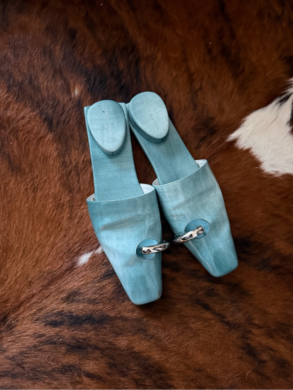 Tory Burch pierced mule in blue